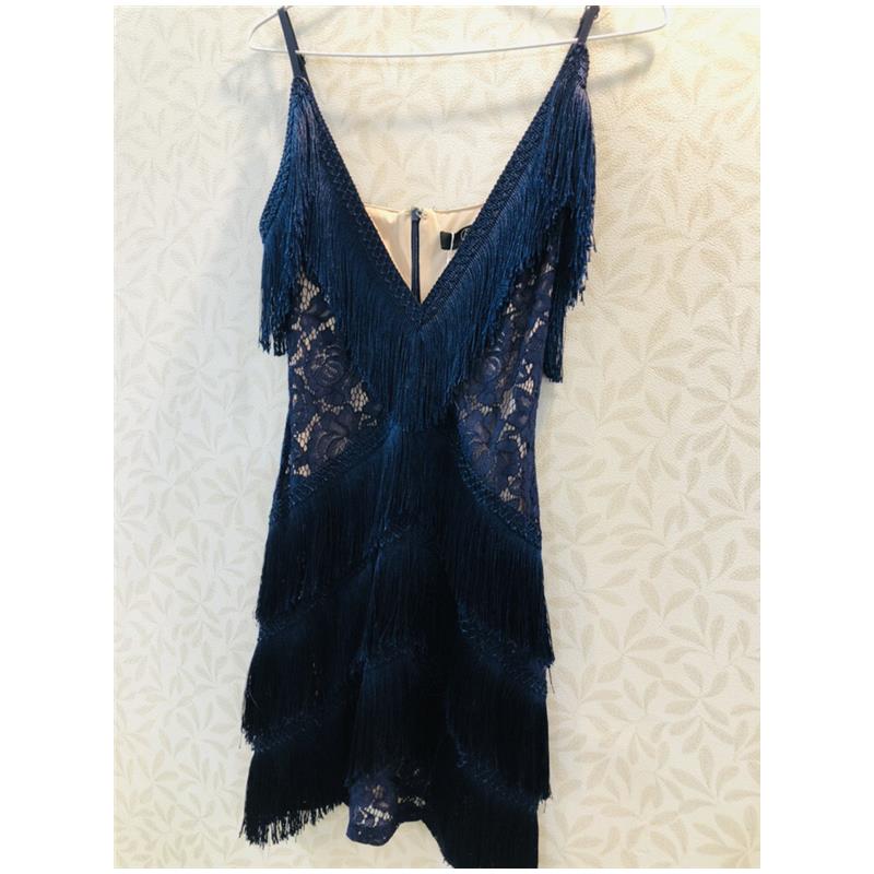 Navy-lace-tassel-dress